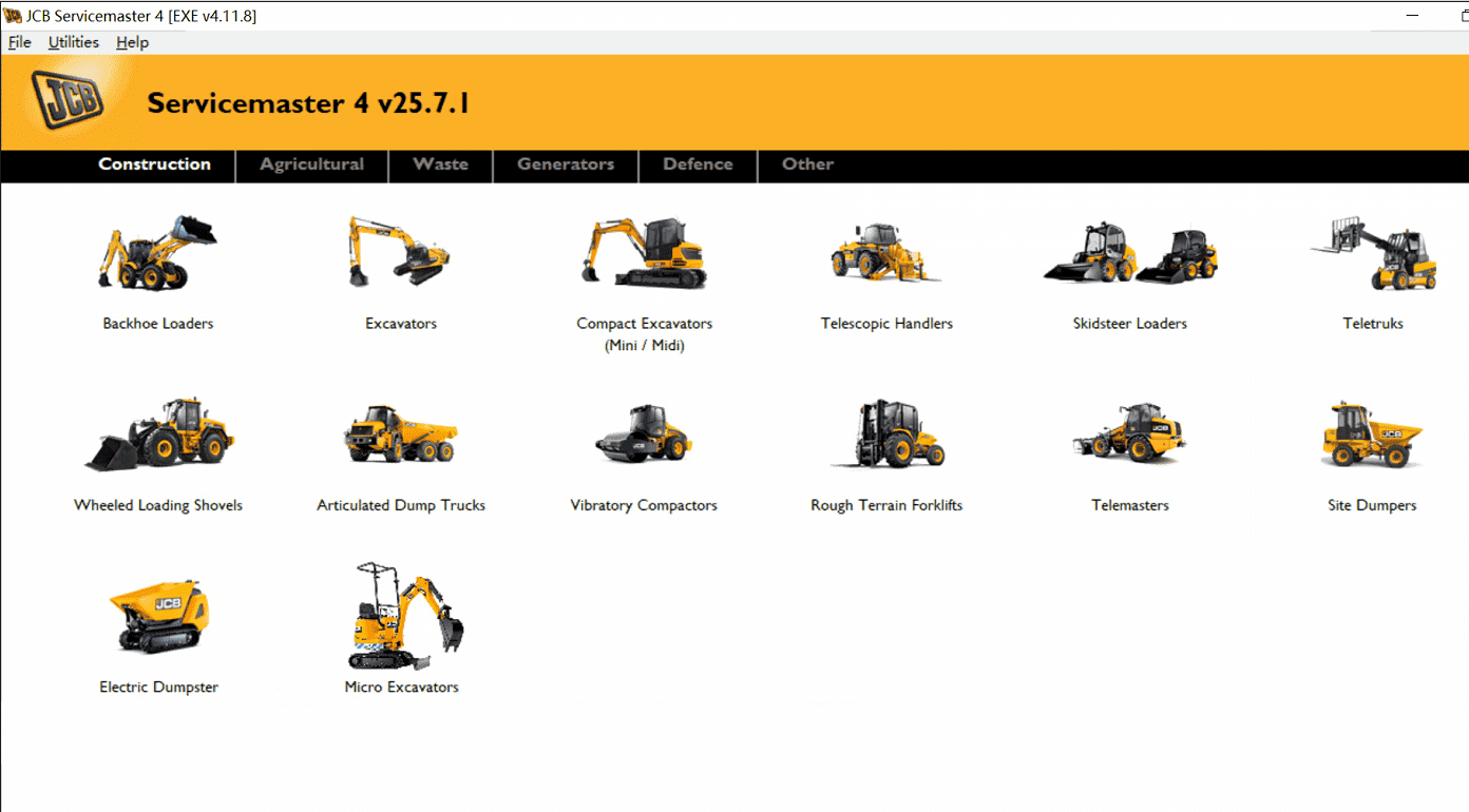 JCB ServiceMaster 4 Diagnostic KIT + Panasonic CF-54