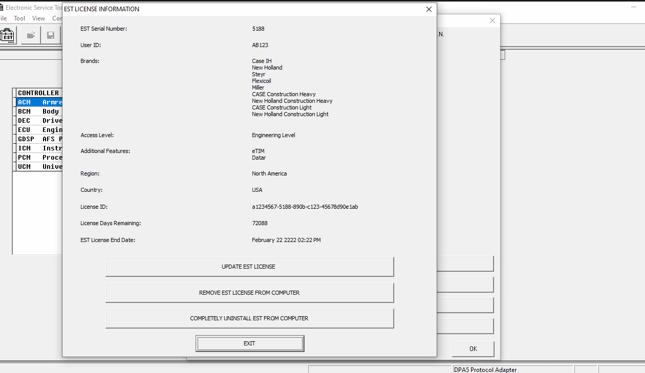 CNH New Holland CASE STEYR Electronic Service Tools diagnostic tool kit