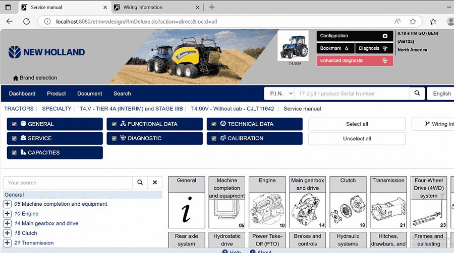 CNH New Holland CASE STEYR Electronic Service Tools diagnostic tool kit