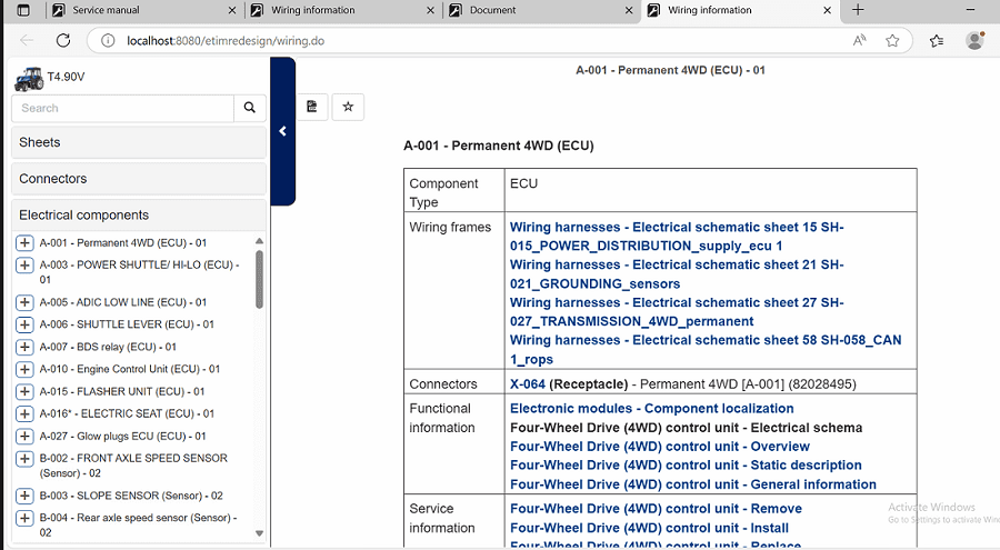 CNH New Holland CASE STEYR Electronic Service Tools diagnostic tool kit