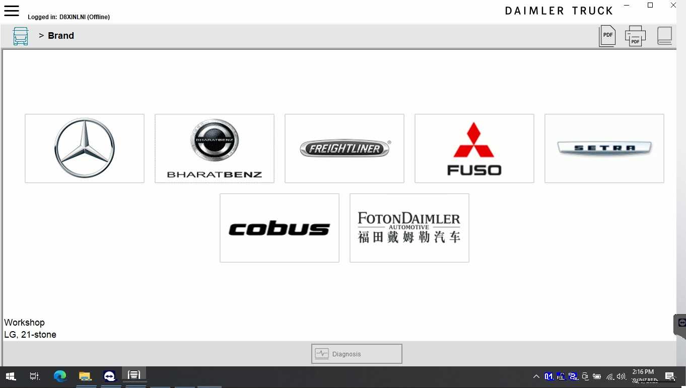 Daimler Truck Xentry Mercedes interface diagnostic tool