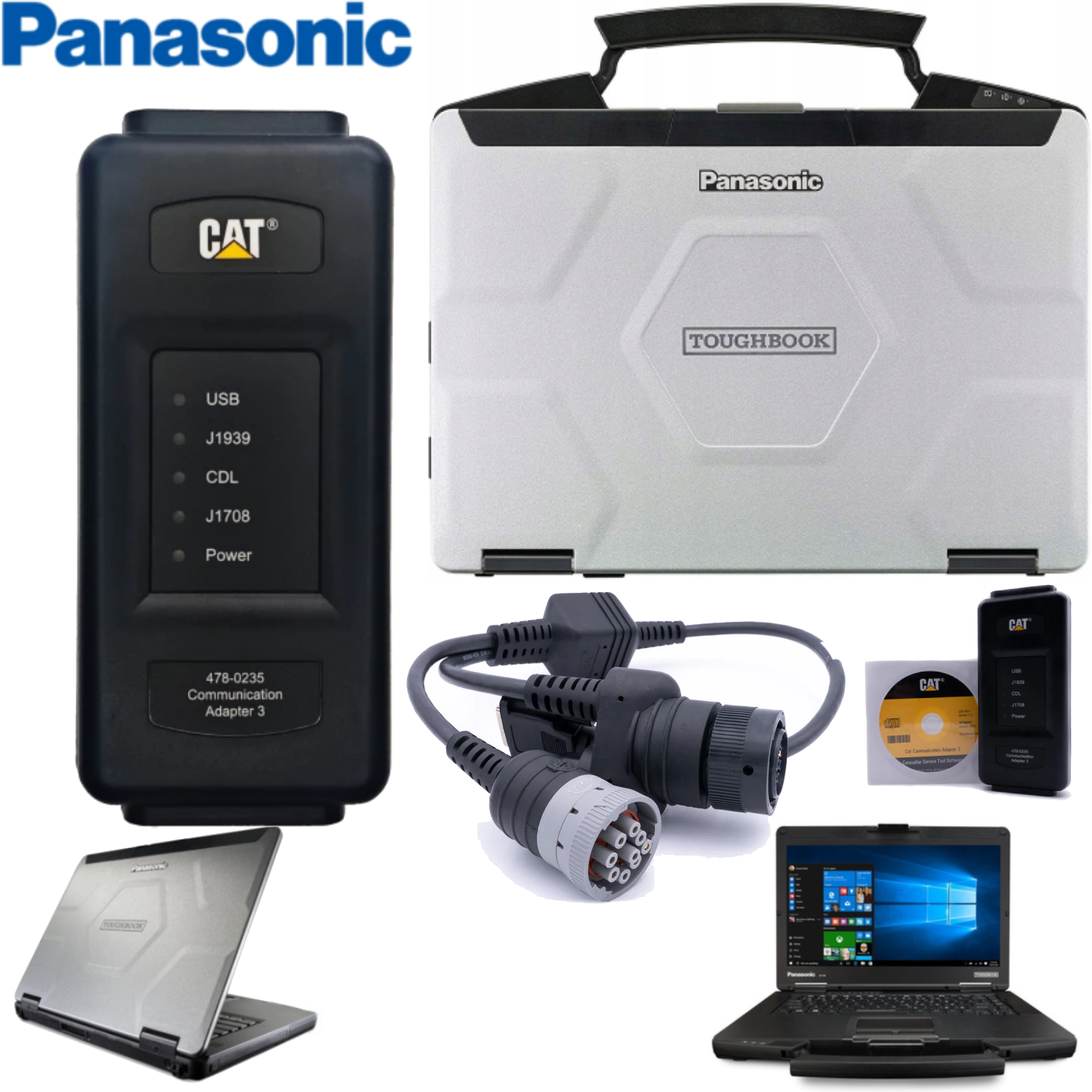 Caterpillar CA4 ET SIS Interface diagnostic KIT + Panasonic CF-54