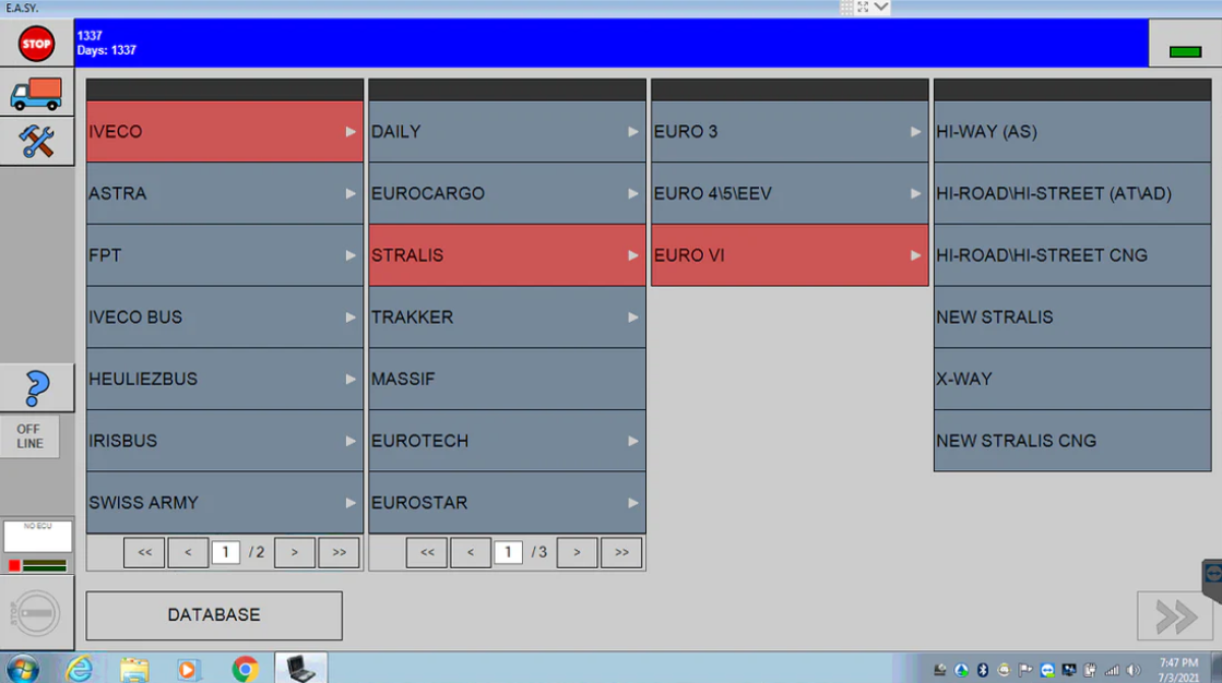 Iveco Eltrac ECI E.A.S.y. Daily Stralis Irisbus - Interface Diagnostic kit