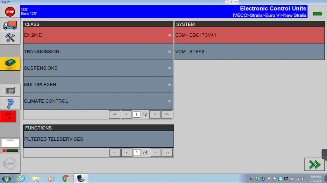 Iveco Eltrac ECI E.A.S.y. Daily Stralis Irisbus - Interface Diagnostic kit
