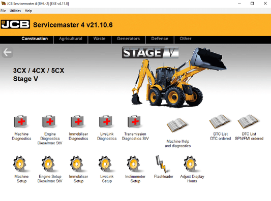 JCB ServiceMaster 4 Diagnostic KIT + Panasonic CF-54