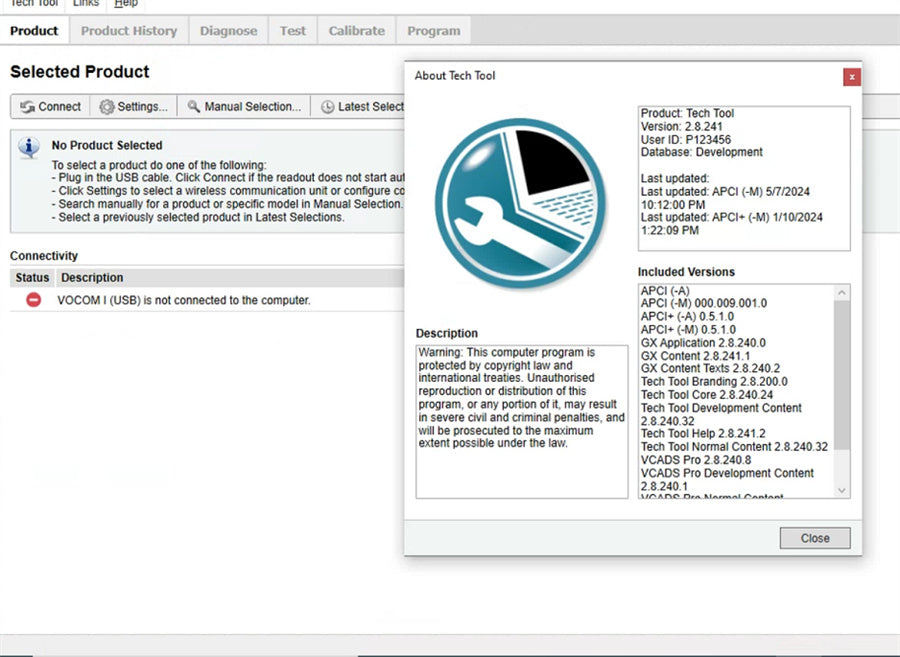 Volvo VOCOM II 2 88894000 Diagnostic Tool Truck Scanner TECH TOOL PREMIUM IMPACT